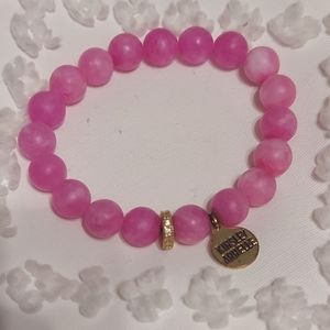 Kinsley Armelle Pink Stretch Bracelet. Size S/M